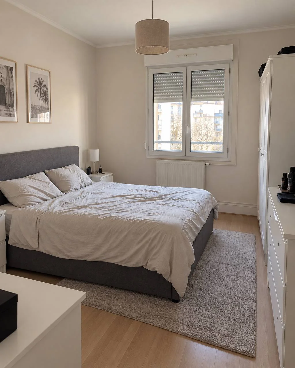 Chambre — coin dressing après les travaux