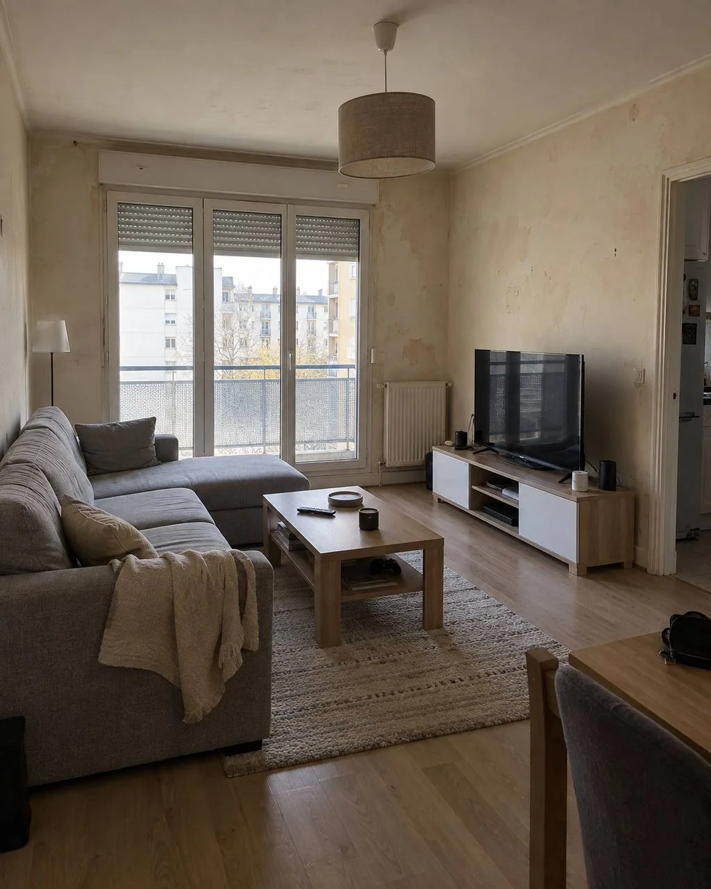 Séjour — coin télévision avant les travaux
